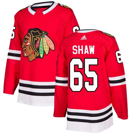 Adidas Andrew Shaw Chicago Blackhawks Authentic Home Jersey - Red