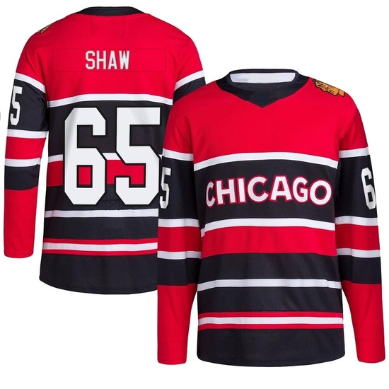 Adidas Andrew Shaw Chicago Blackhawks Youth Authentic Reverse Retro 2.0 Jersey - Red