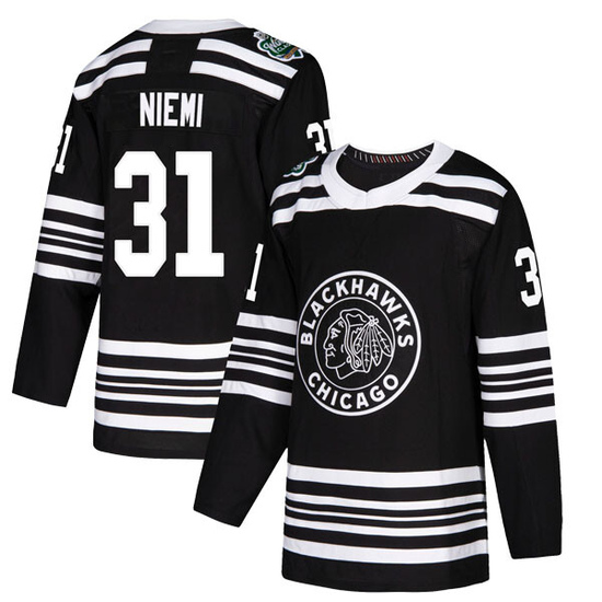 Adidas Antti Niemi Chicago Blackhawks Youth Authentic 2019 Winter Classic Jersey - Black