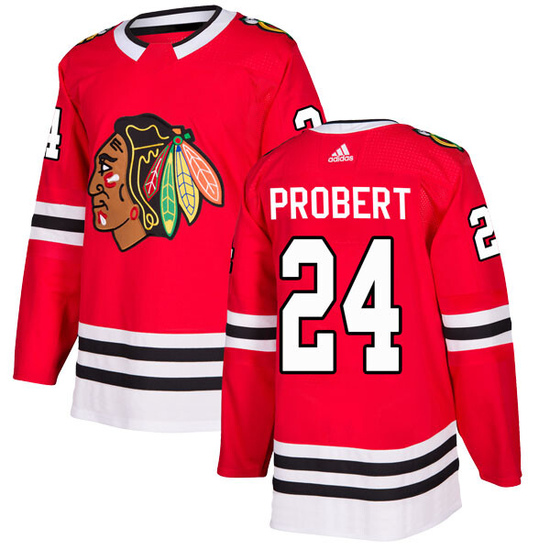 Adidas Bob Probert Chicago Blackhawks Authentic Home Jersey - Red