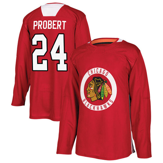 Adidas Bob Probert Chicago Blackhawks Youth Authentic Home Practice Jersey - Red