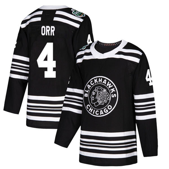 Adidas Bobby Orr Chicago Blackhawks Youth Authentic 2019 Winter Classic Jersey - Black
