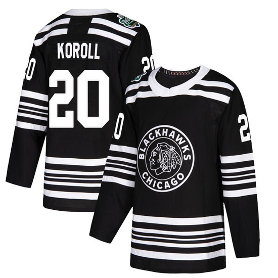 Adidas Cliff Koroll Chicago Blackhawks Youth Authentic 2019 Winter Classic Jersey - Black