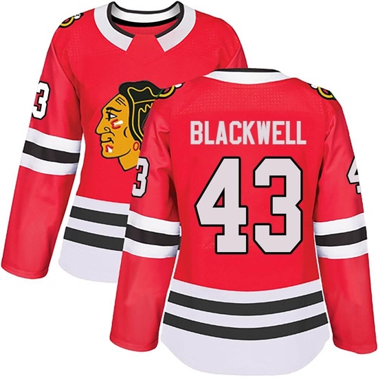 Adidas Colin Blackwell Chicago Blackhawks Women's Authentic Red Home Jersey - Black