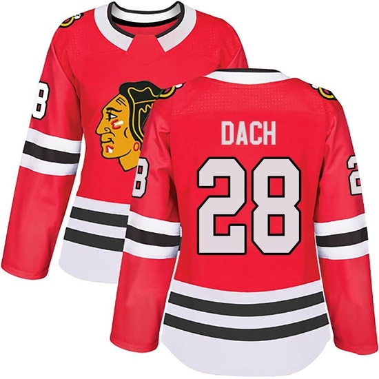 Adidas Colton Dach Chicago Blackhawks Women's Authentic Home Jersey - Red