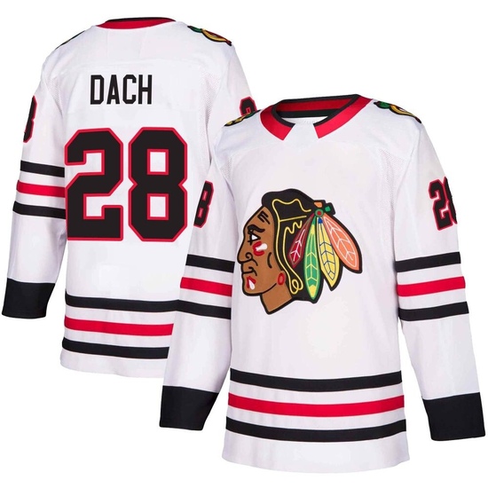 Adidas Colton Dach Chicago Blackhawks Youth Authentic Away Jersey - White