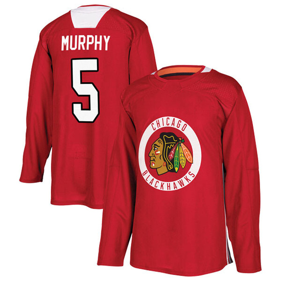 Adidas Connor Murphy Chicago Blackhawks Authentic Home Practice Jersey - Red