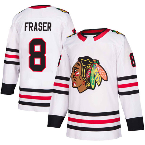 Adidas Curt Fraser Chicago Blackhawks Youth Authentic Away Jersey - White