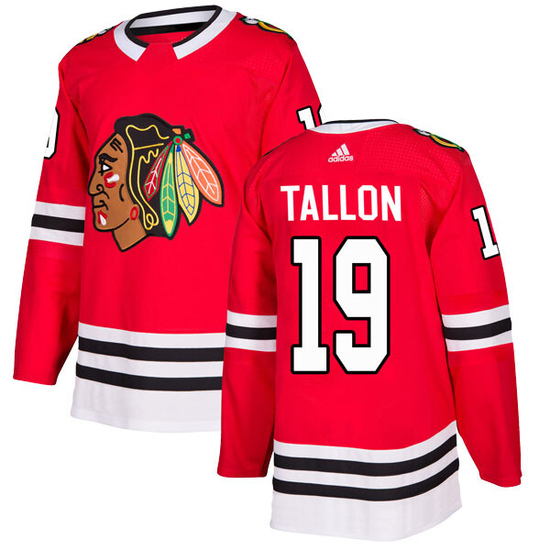 Adidas Dale Tallon Chicago Blackhawks Authentic Home Jersey - Red