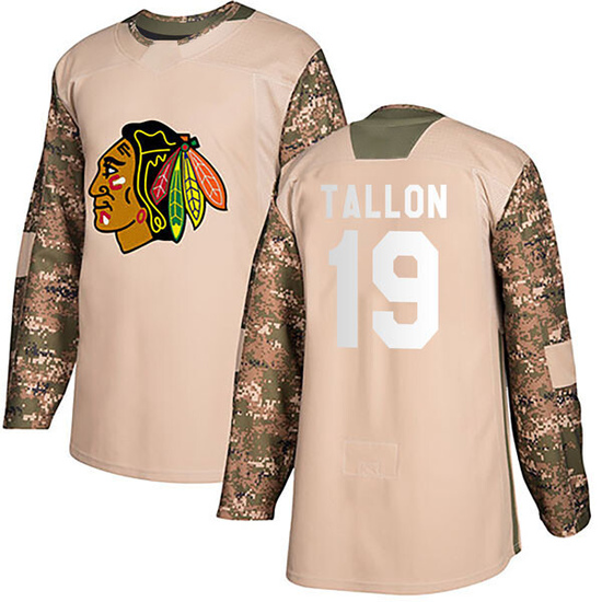Adidas Dale Tallon Chicago Blackhawks Youth Authentic Veterans Day Practice Jersey - Camo