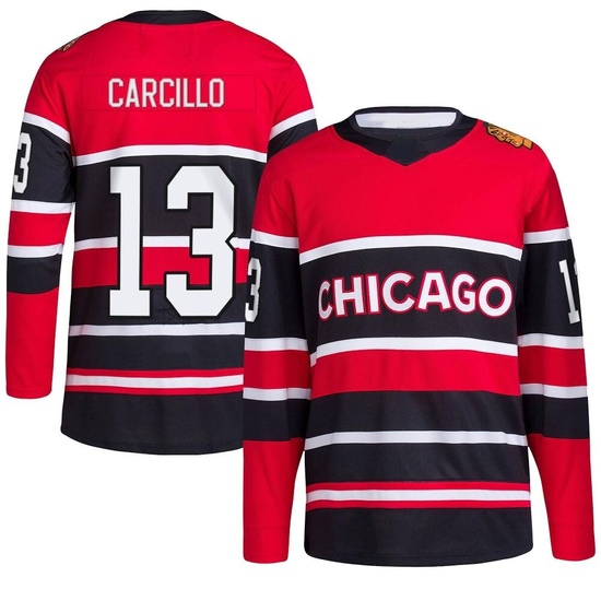Adidas Daniel Carcillo Chicago Blackhawks Authentic Reverse Retro 2.0 Jersey - Red