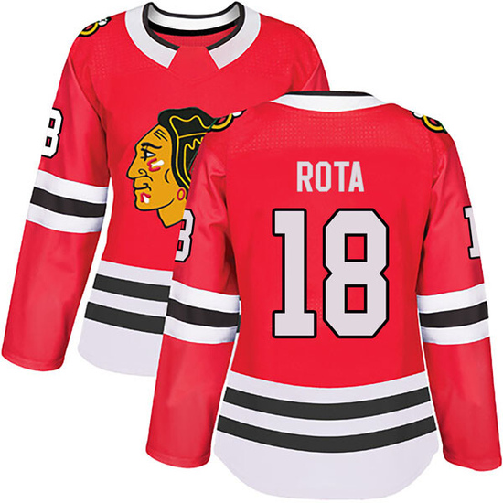 Adidas Darcy Rota Chicago Blackhawks Women's Authentic Home Jersey - Red