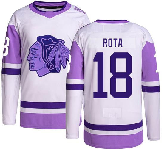 Adidas Darcy Rota Chicago Blackhawks Youth Authentic Hockey Fights Cancer Jersey -