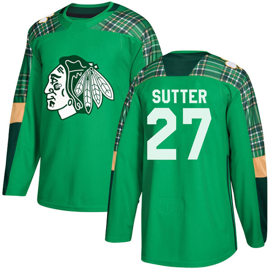 Adidas Darryl Sutter Chicago Blackhawks Authentic St. Patrick's Day Practice Jersey - Green