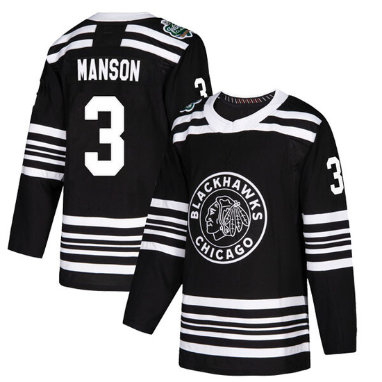 Adidas Dave Manson Chicago Blackhawks Youth Authentic 2019 Winter Classic Jersey - Black