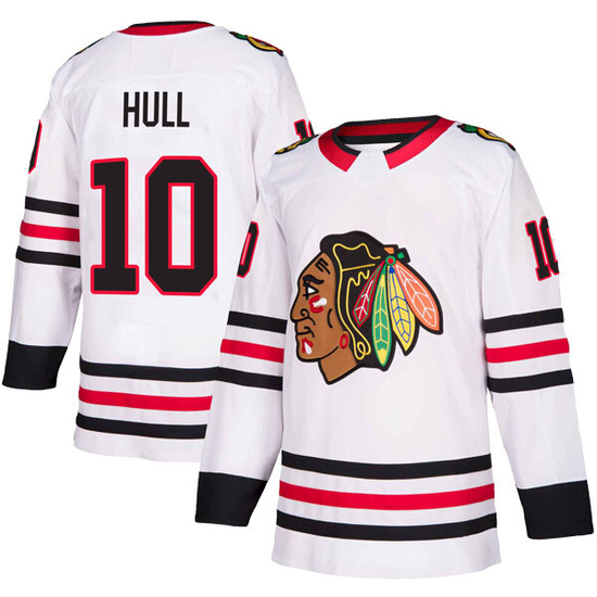 Adidas Dennis Hull Chicago Blackhawks Youth Authentic Away Jersey - White