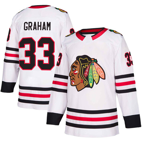 Adidas Dirk Graham Chicago Blackhawks Youth Authentic Away Jersey - White