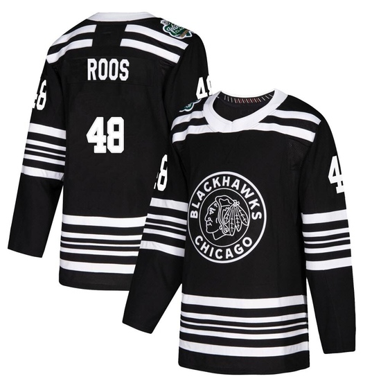 Adidas Filip Roos Chicago Blackhawks Youth Authentic 2019 Winter Classic Jersey - Black