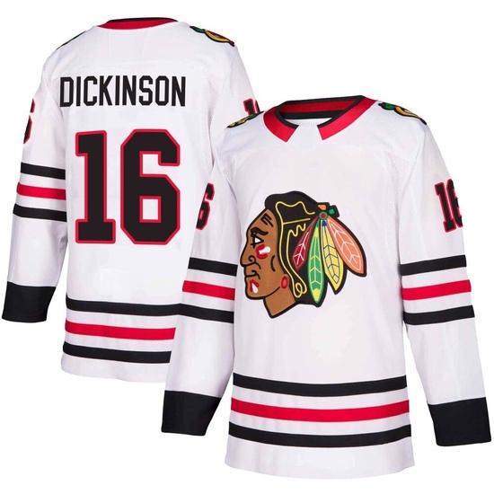 Adidas Jason Dickinson Chicago Blackhawks Authentic Away Jersey - White