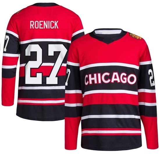 Adidas Jeremy Roenick Chicago Blackhawks Authentic Reverse Retro 2.0 Jersey - Red