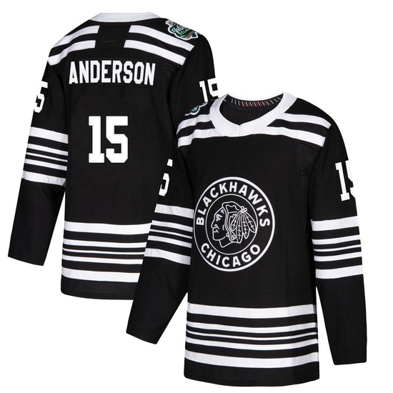 Adidas Joey Anderson Chicago Blackhawks Authentic 2019 Winter Classic Jersey - Black