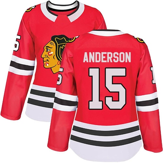 Adidas Joey Anderson Chicago Blackhawks Women's Authentic Home Jersey - Red