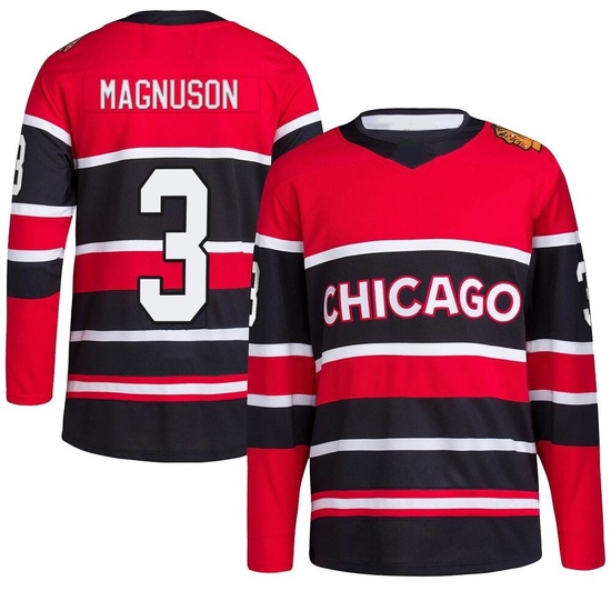 Adidas Keith Magnuson Chicago Blackhawks Youth Authentic Reverse Retro 2.0 Jersey - Red
