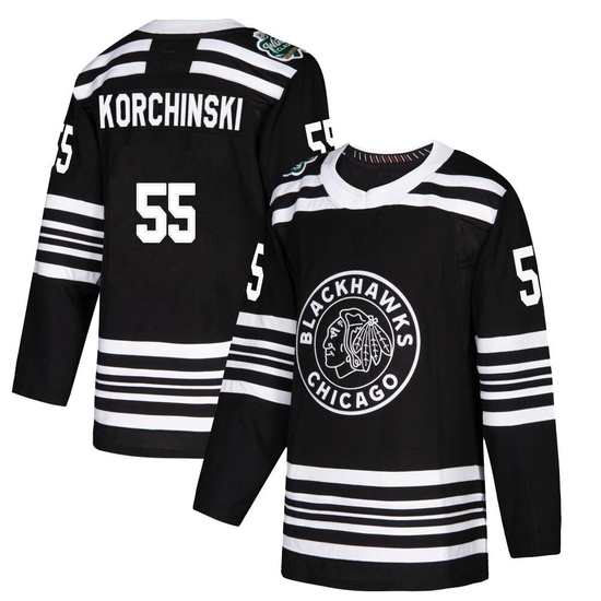 Adidas Kevin Korchinski Chicago Blackhawks Youth Authentic 2019 Winter Classic Jersey - Black