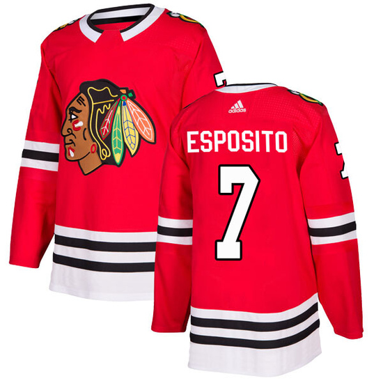 Adidas Phil Esposito Chicago Blackhawks Authentic Home Jersey - Red