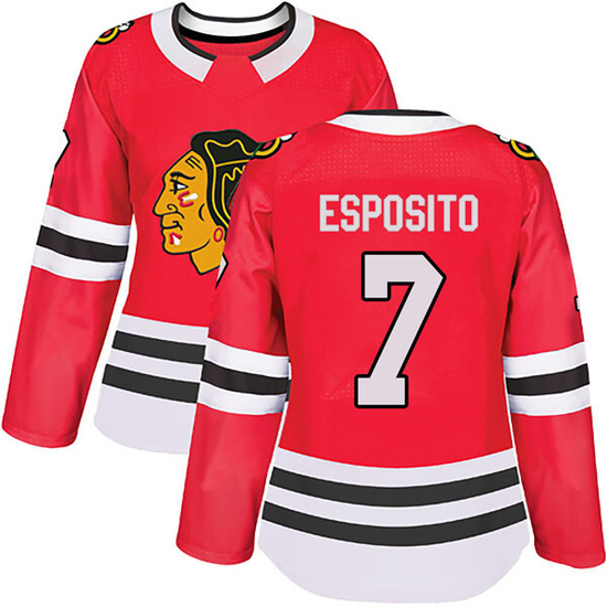 Adidas Phil Esposito Chicago Blackhawks Women's Authentic Home Jersey - Red