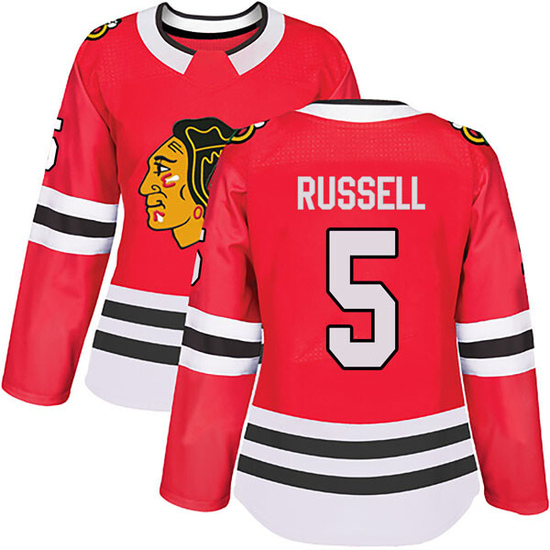 Adidas Phil Russell Chicago Blackhawks Women's Authentic Home Jersey - Red