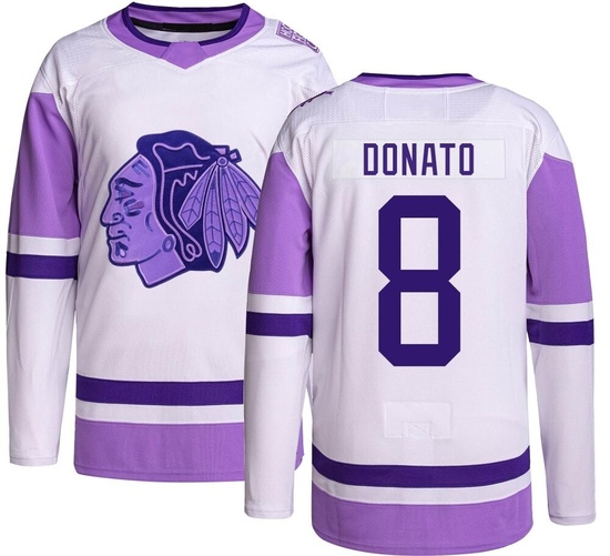 Adidas Ryan Donato Chicago Blackhawks Authentic Hockey Fights Cancer Jersey -