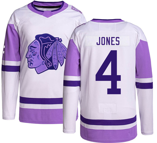 Adidas Seth Jones Chicago Blackhawks Authentic Hockey Fights Cancer Jersey -
