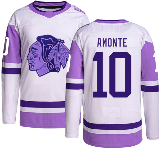 Adidas Tony Amonte Chicago Blackhawks Authentic Hockey Fights Cancer Jersey -