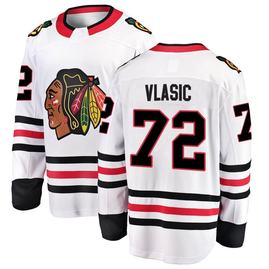 Fanatics Branded Alex Vlasic Chicago Blackhawks Breakaway Away Jersey - White