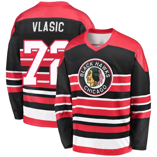 Fanatics Branded Alex Vlasic Chicago Blackhawks Youth Premier Breakaway Heritage Jersey - Red/Black