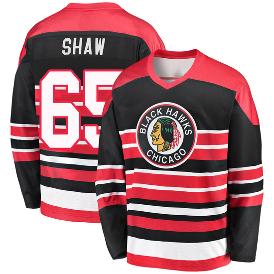 Fanatics Branded Andrew Shaw Chicago Blackhawks Youth Premier Breakaway Heritage Jersey - Red/Black