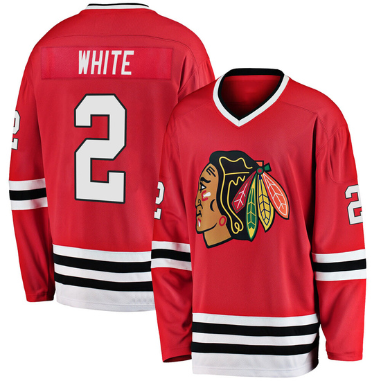 Fanatics Branded Bill White Chicago Blackhawks Youth Premier Breakaway Red Heritage Jersey - White