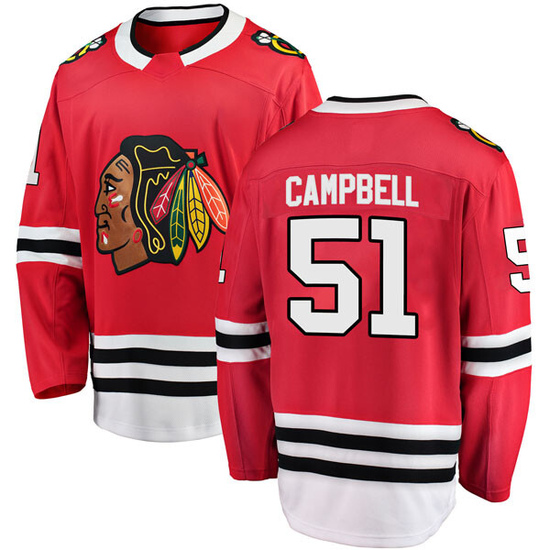 Fanatics Branded Brian Campbell Chicago Blackhawks Breakaway Home Jersey - Red