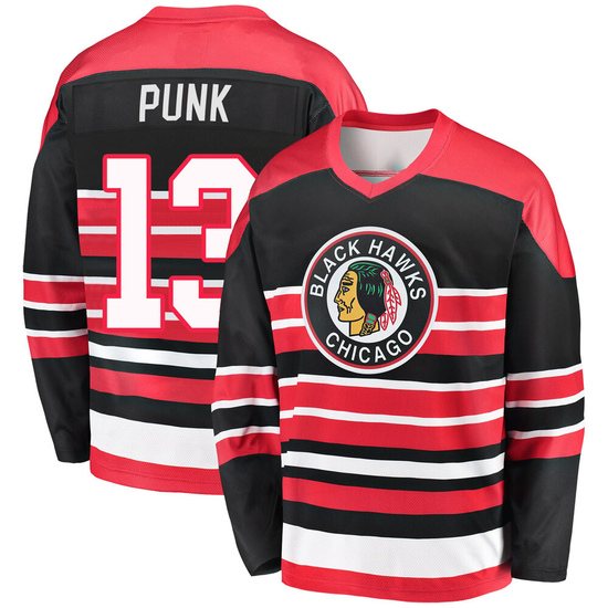 Fanatics Branded CM Punk Chicago Blackhawks Premier Breakaway Heritage Jersey - Red/Black