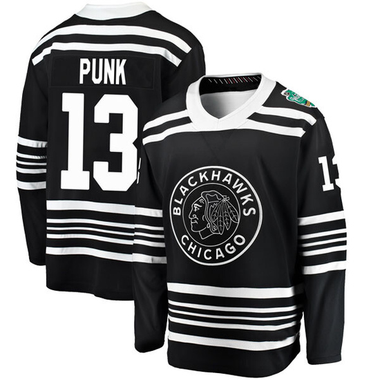 Fanatics Branded CM Punk Chicago Blackhawks Youth 2019 Winter Classic Breakaway Jersey - Black