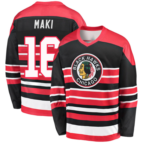 Fanatics Branded Chico Maki Chicago Blackhawks Premier Breakaway Heritage Jersey - Red/Black