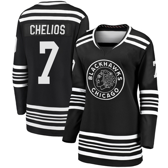 Fanatics Branded Chris Chelios Chicago Blackhawks Women's Premier Breakaway Alternate 2019/20 Jersey - Black