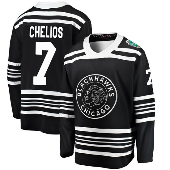Fanatics Branded Chris Chelios Chicago Blackhawks Youth 2019 Winter Classic Breakaway Jersey - Black