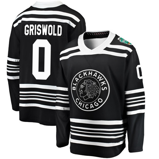 Fanatics Branded Clark Griswold Chicago Blackhawks Youth 2019 Winter Classic Breakaway Jersey - Black
