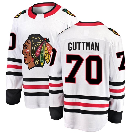 Fanatics Branded Cole Guttman Chicago Blackhawks Youth Breakaway Away Jersey - White