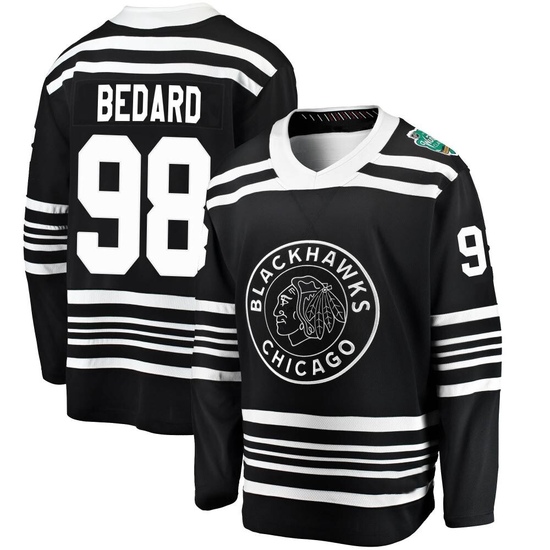 Fanatics Branded Connor Bedard Chicago Blackhawks Youth 2019 Winter Classic Breakaway Jersey - Black