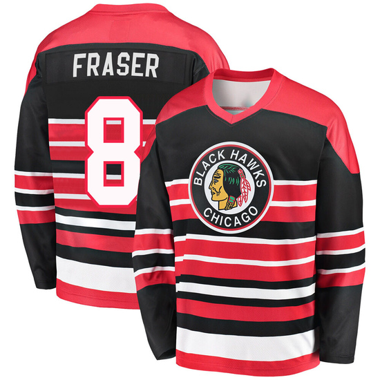 Fanatics Branded Curt Fraser Chicago Blackhawks Premier Breakaway Heritage Jersey - Red/Black