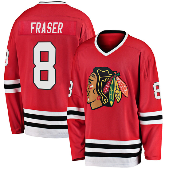 Fanatics Branded Curt Fraser Chicago Blackhawks Youth Premier Breakaway Heritage Jersey - Red