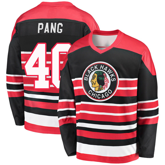 Fanatics Branded Darren Pang Chicago Blackhawks Premier Breakaway Heritage Jersey - Red/Black